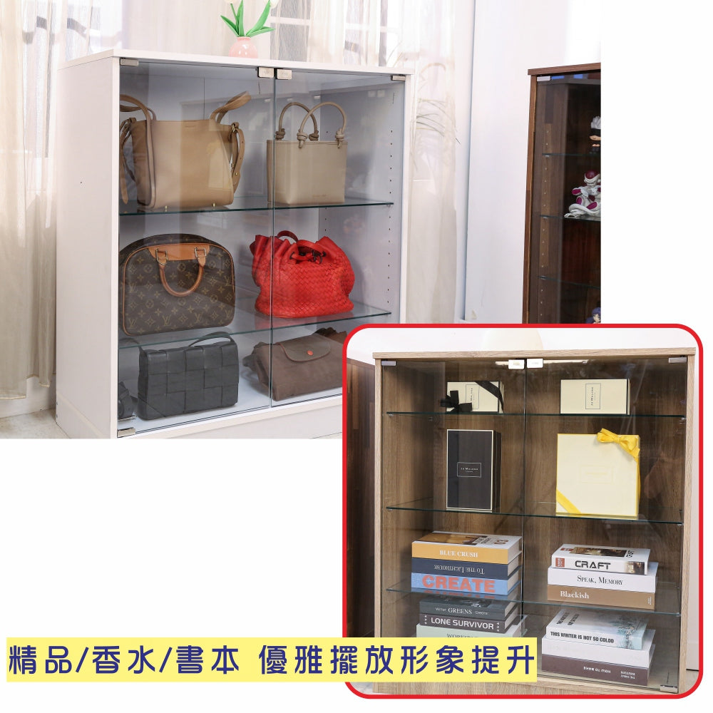 台灣製加大款80*40cm四層強化玻璃展示櫃(櫃子 模型櫃 公仔櫃 書櫃 收納櫃 置物櫃 玄關櫃 GK)